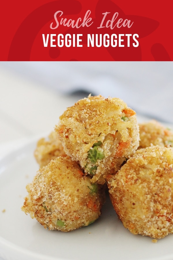 Delicious finger food for kids, veggie nuggets