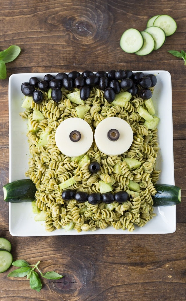 Frankenstein Pasta for Halloween - Super Healthy Kids