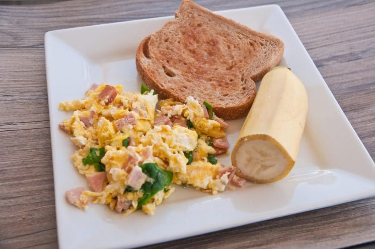 Spinach Ham Egg Scramble Super Healthy Kids