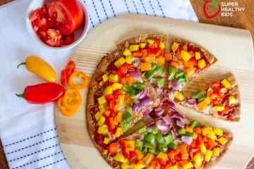 Rainbow Bell Peppers Pizza Recipe - Super Healthy Kids