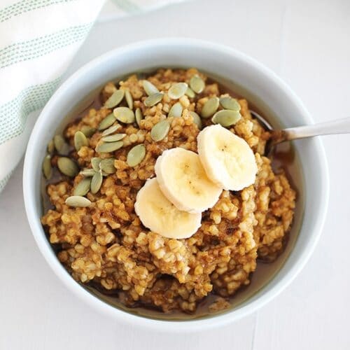 Pumpkin Pie Slow Cooker Oatmeal - Super Healthy Kids