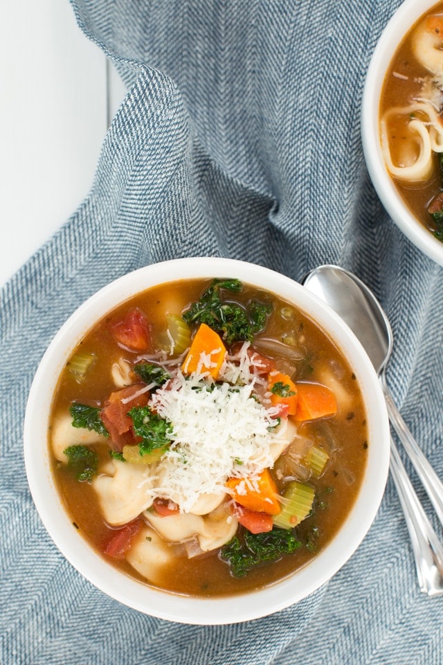 Easy Vegetable Tortellini Soup - Super Healthy Kids