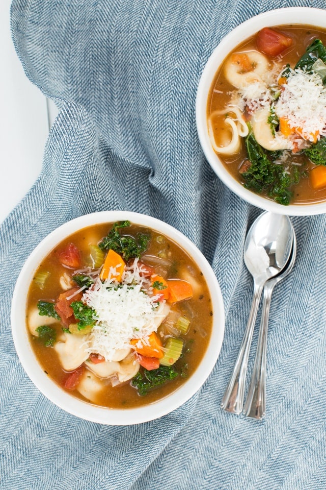 Easy Vegetable Tortellini Soup - Super Healthy Kids