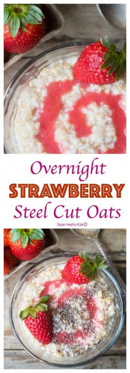 Strawberry Overnight Steel Cut Oats