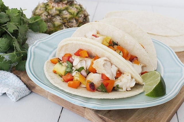 Fish Tacos with Pineapple Salsa - Super Healthy Kids