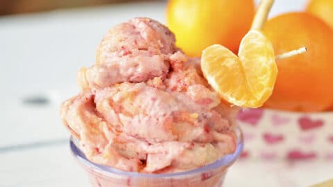 3 Ingredient Strawberry Orange Sorbet - Cooking With Carlee